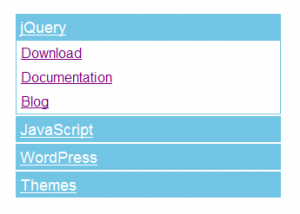 用jquery写一个简单的菜单伸缩效果